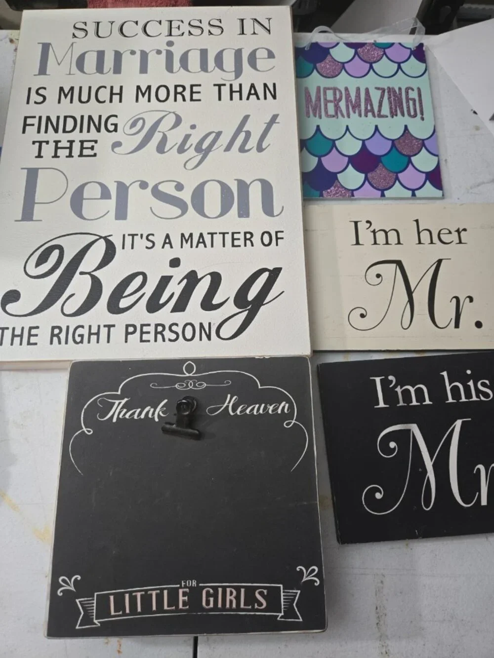 Success In Marriage…Wall Decor Lot  Ready To Hang or desk Home Decor All Wood